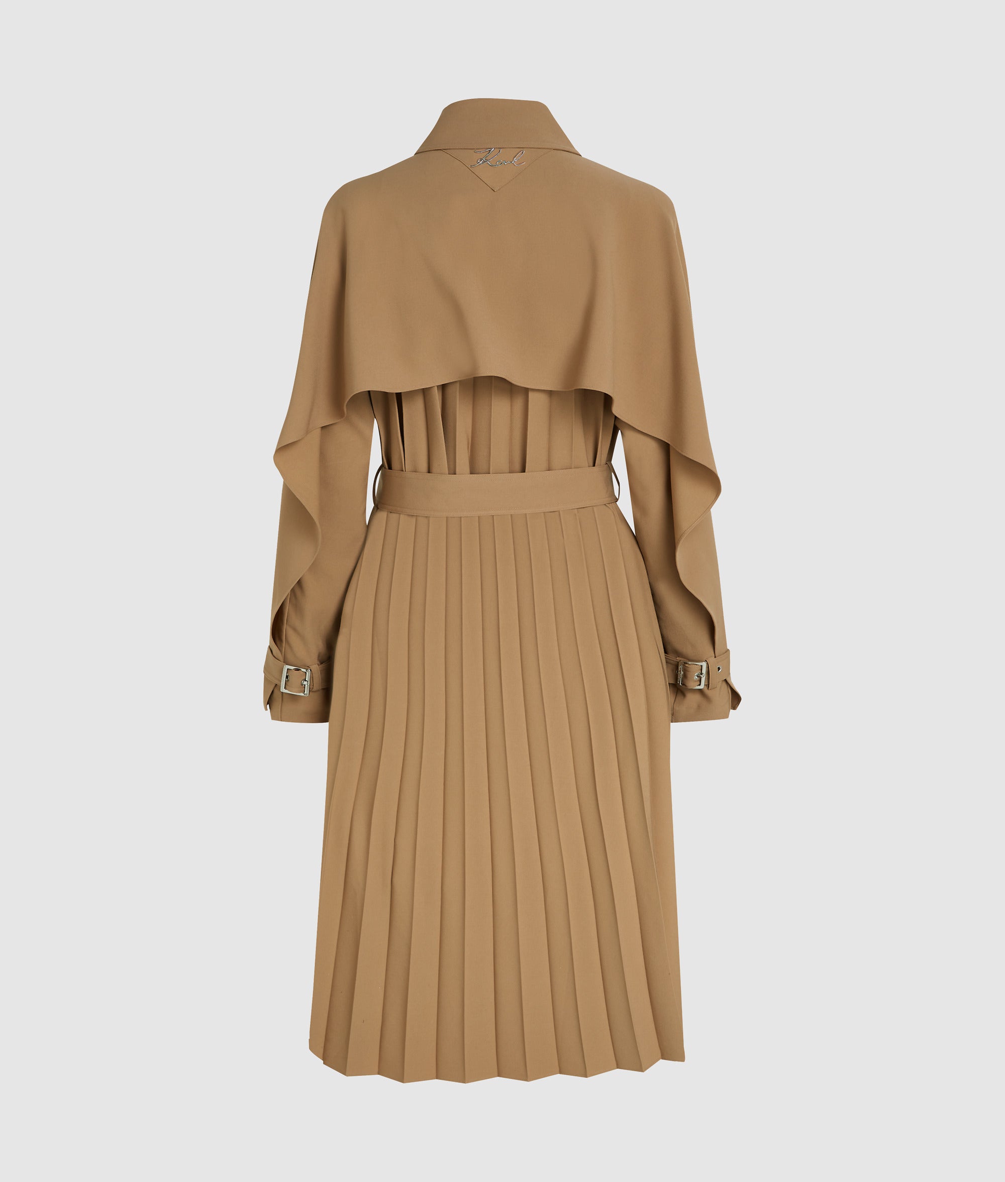 Trenchcoat met plooiaccent