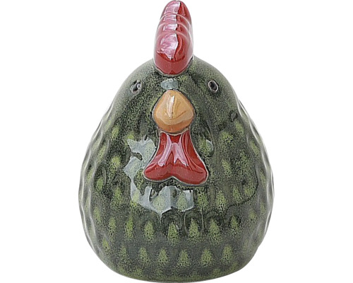 Decoratief beeldje Lafiora kip 9,5 cm groen