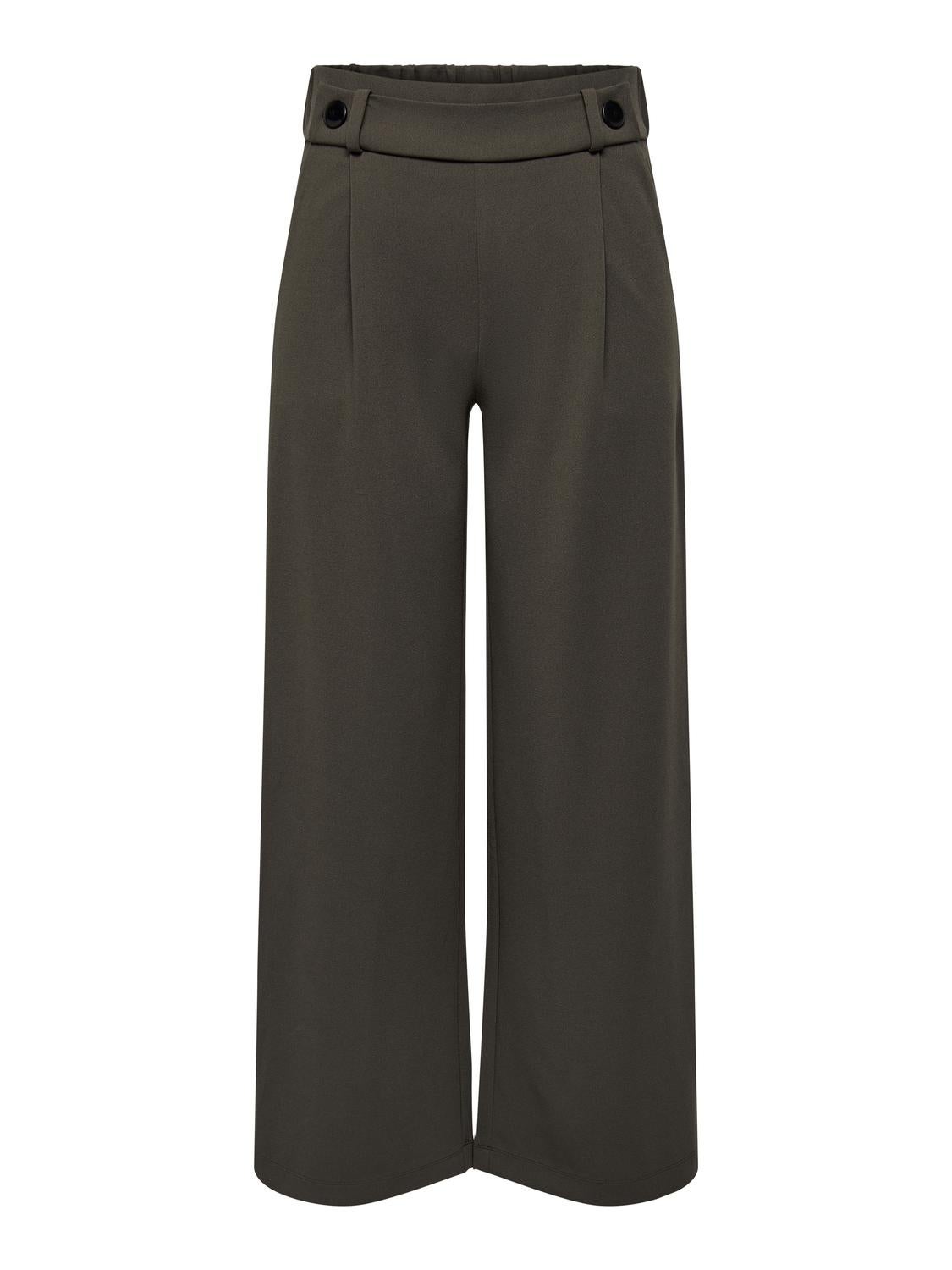 JDYGEGGO Mittlere Taille Weiter Beinschnitt Hose mit weitem Beinschnitt Chocolate Brown