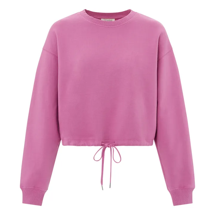 SMALLABLE BASICS Sweat A Nouer Femme Molleton Bio | Rose bonbon