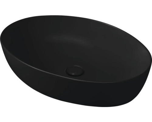 Jungborn opzetwastafel KALEN 62,5 x 42 cm zwart mat incl. keramische afvoerplug