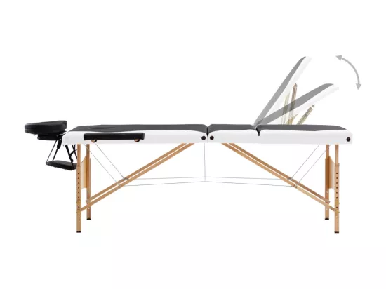 Table de massage pliable bois blanche 191 x 70 x 59 cm 02_0001833