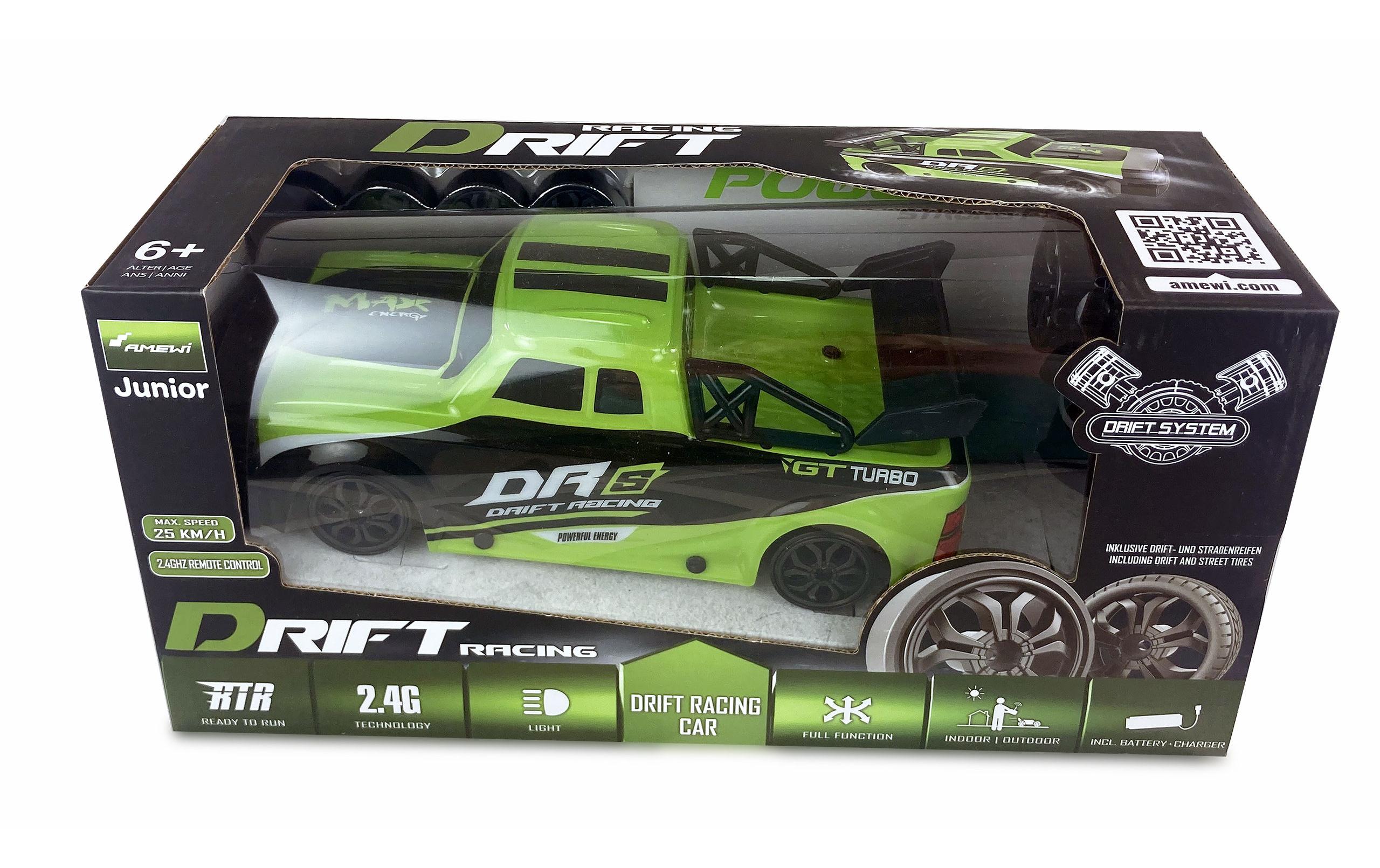 Drift DRS 4WD Grün, RTR, 1:18Ferngesteuertes Drift Rennauto für Kinder ab 6 Jahren