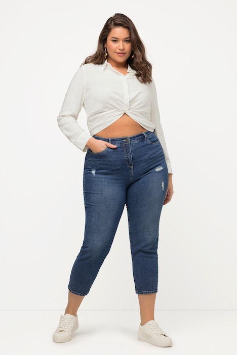 Hemdbluse, Knoten, kurz, Hemdkragen, Langarm