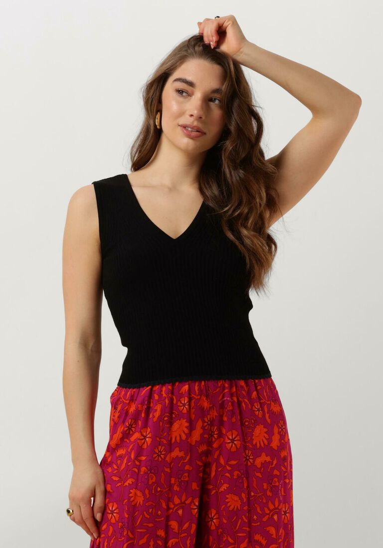SCOTCH & SODA zwarte scotch & soda top tie back knitted tank