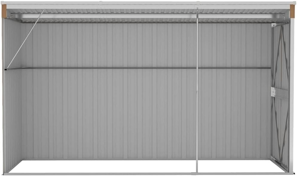 Refined Anbauschuppen Braun 118x288x178 cm Verzinkter Stahl