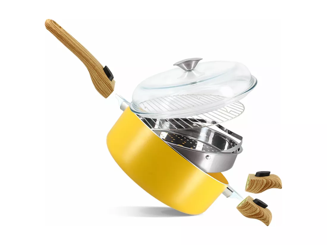 Menastyl - Set Culinaire Multi- Usage Safran 28cm En Aluminium Recycle