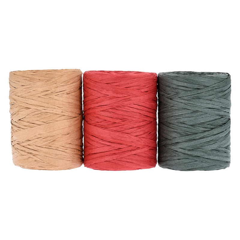 (100m) Raffia Bast Geschenkband DIY Bastel Deko Band - Grün
