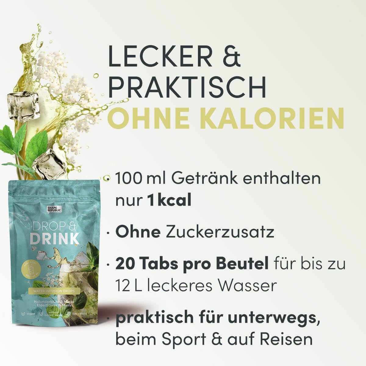 Geschmack für Wasser | 60 Wasser Drops | 3 fruchtige Geschmacksrichtungen