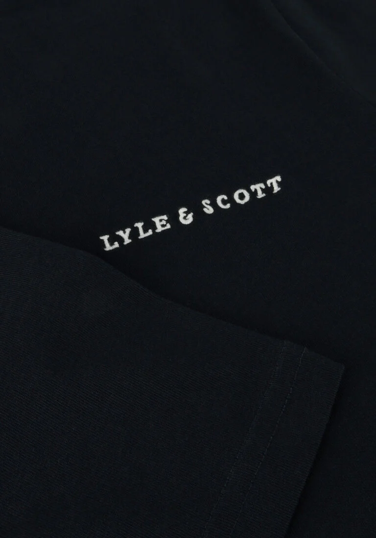 LYLE & SCOTT donkerblauwe lyle & scott t-shirt embroidered t-shirt