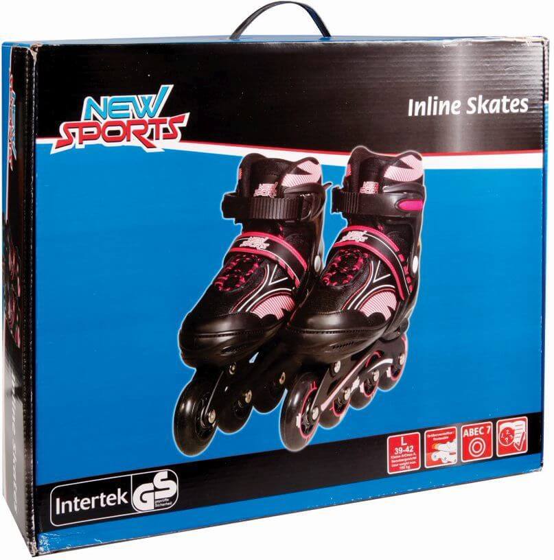 New Sports Inliner Pink, ABEC 7, Größe 39 - 42