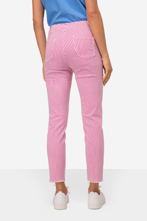 3/4-Streifenhose, Jeggings, 4-Pocket, Elastikbund, mit recycelten Materialien