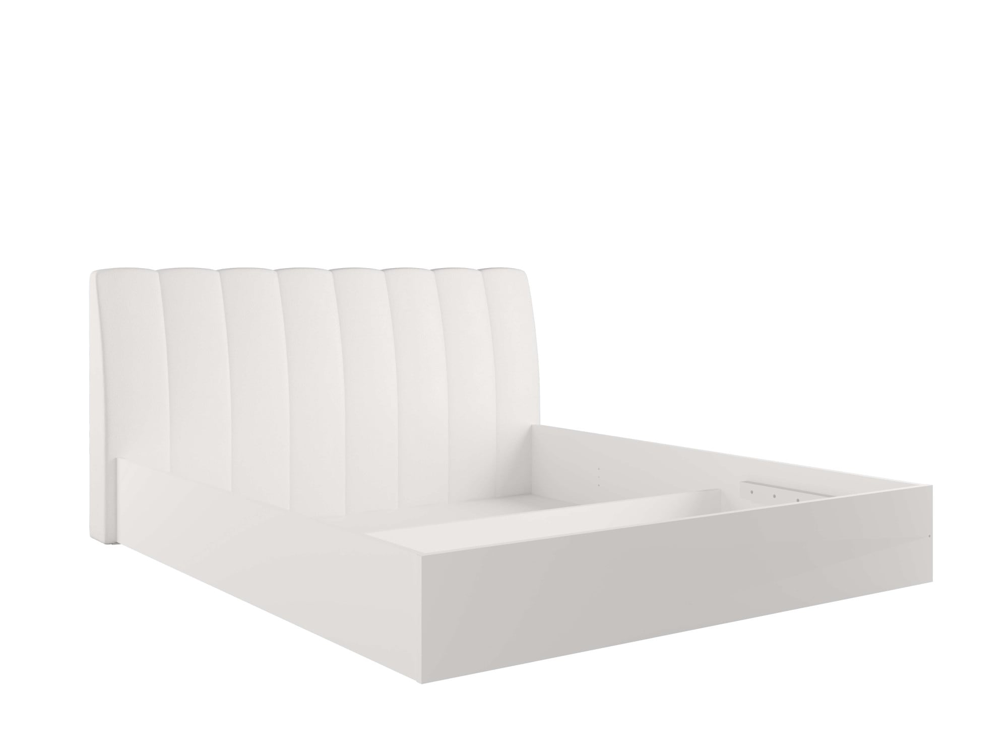 Home affaire Bett »Bett Malissa mit gepolstertem Kopfteil ohne Stauraum« Bettgestell, Schlaffläche 180x200 cm, BxTxH 186,6 x 206,4 x 100 cm