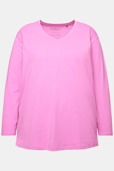 Shirt, V-Ausschnitt, Relaxed, Langarm