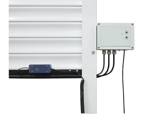 ARON Garagedeur Roldeur 2375x2000 mm zwart 2100 sablé incl. Garagedeuropener links