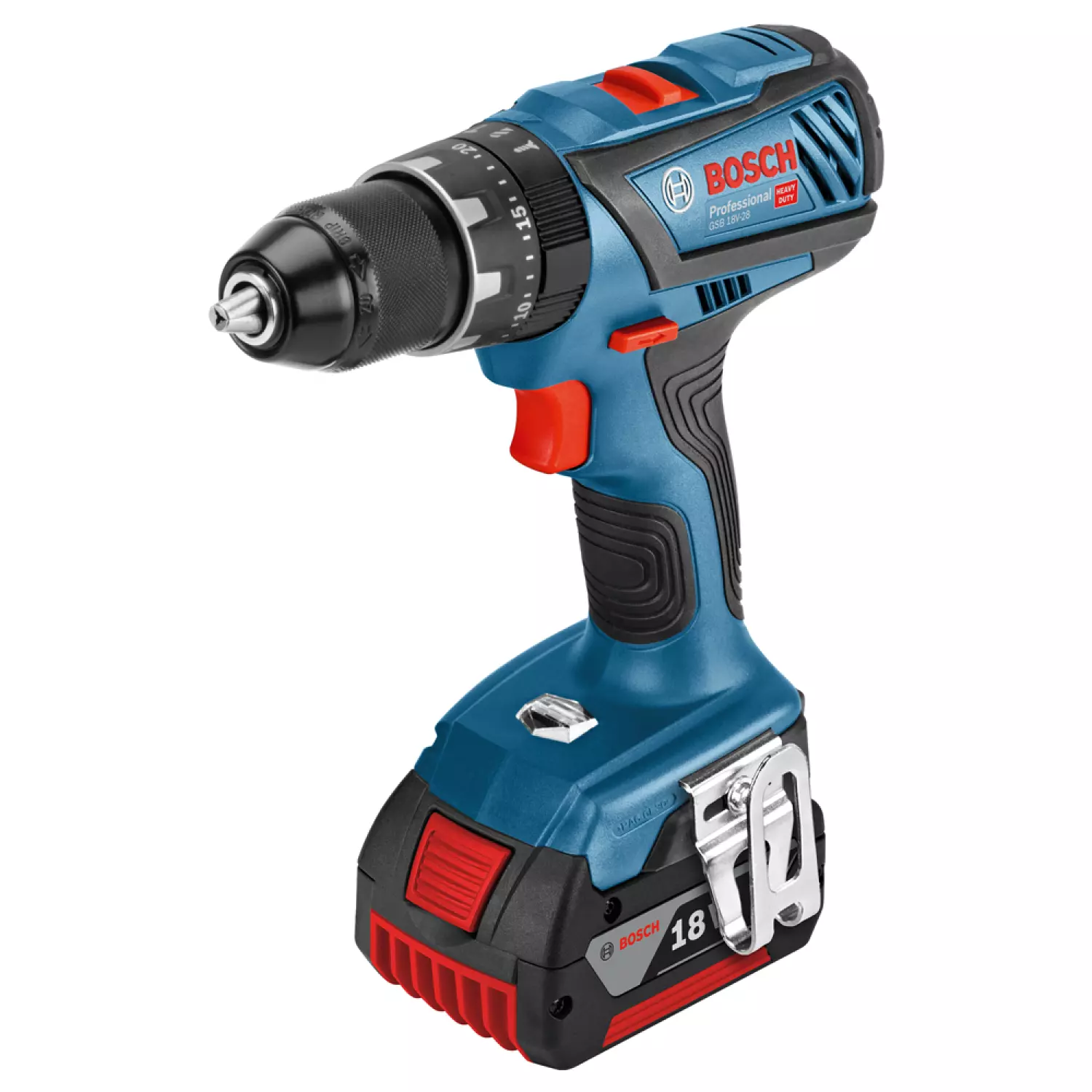 Bosch GSB 18V-28 18V Li-Ion accu schroefklopboormachine set (2x 4.0Ah) in L-Boxx