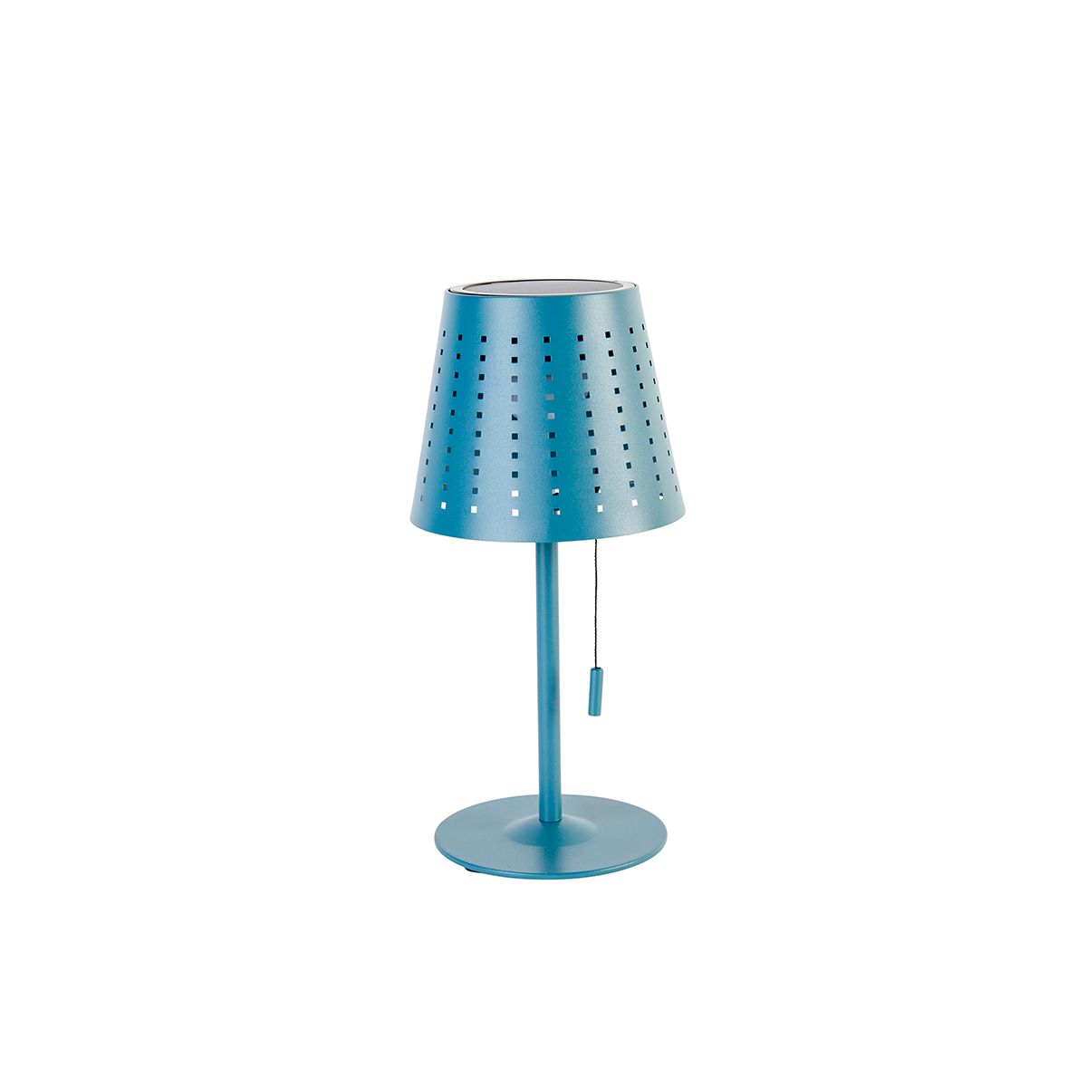 Set van 2 tafellampen blauw oplaadbaar en solar - Ferre