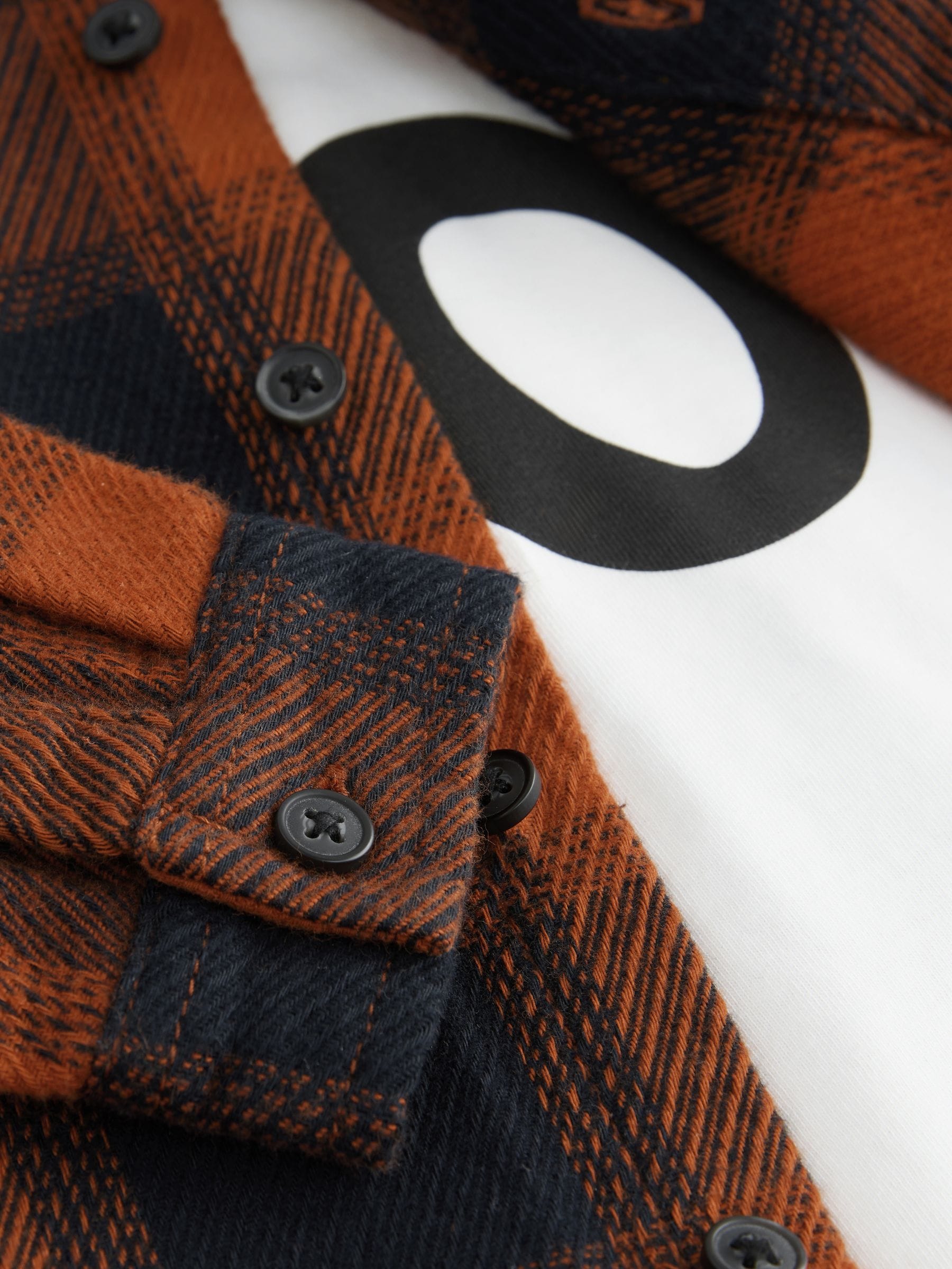 Roest/zwart Halloween - Set van T-shirt en shirt met lange mouwen (3mnd-7jr)