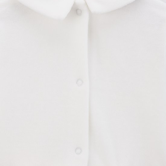 Petit Cocon Pyjama velours   Blanc        de               P'tit bisou