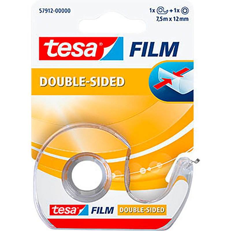 Ruban adhésif Tesa double-face transparent - Largeur 12 mm x longueur 7,5 m