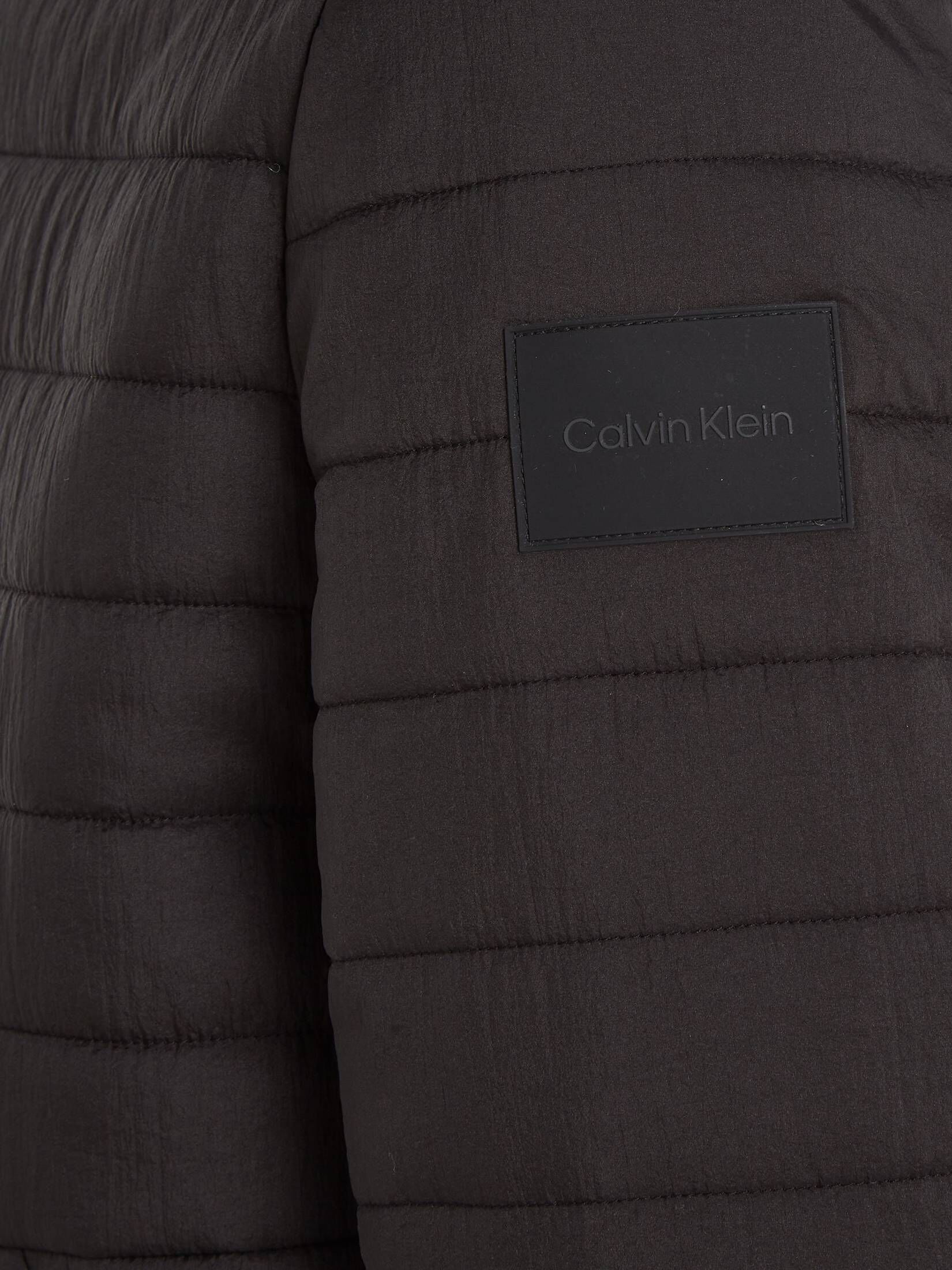 CALVIN KLEIN| Herren Steppjacke mit Kapuze QUILTED CRINKLE JACKET HOOD