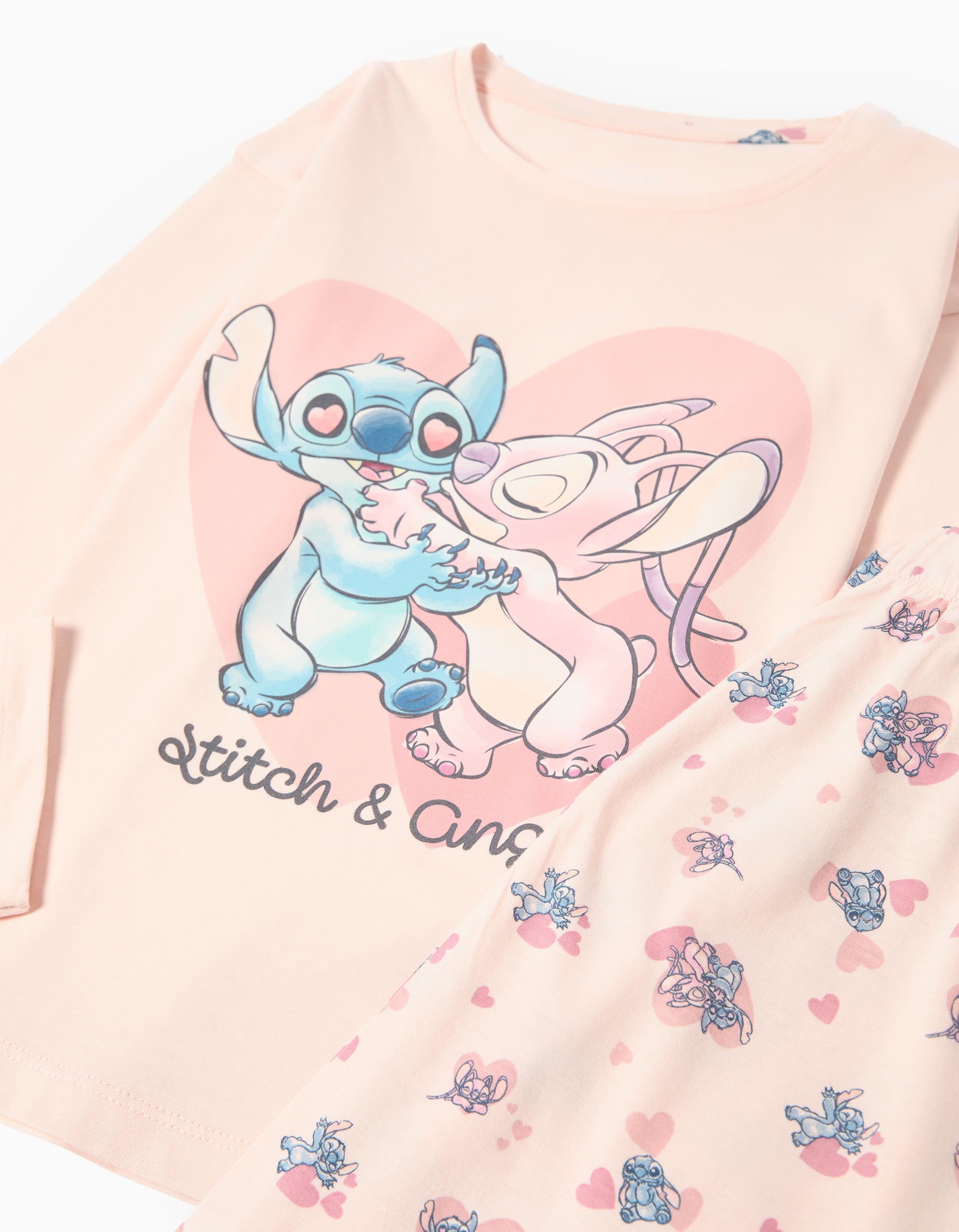 Pijama 'Stitch', Menina, Rosa Claro