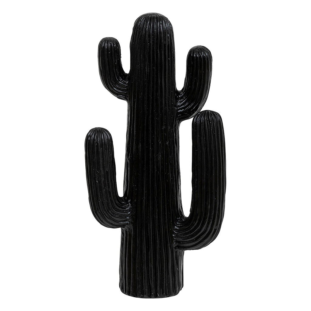 Cactus déco extérieure RODRIGO en magnésie noir H 38cm