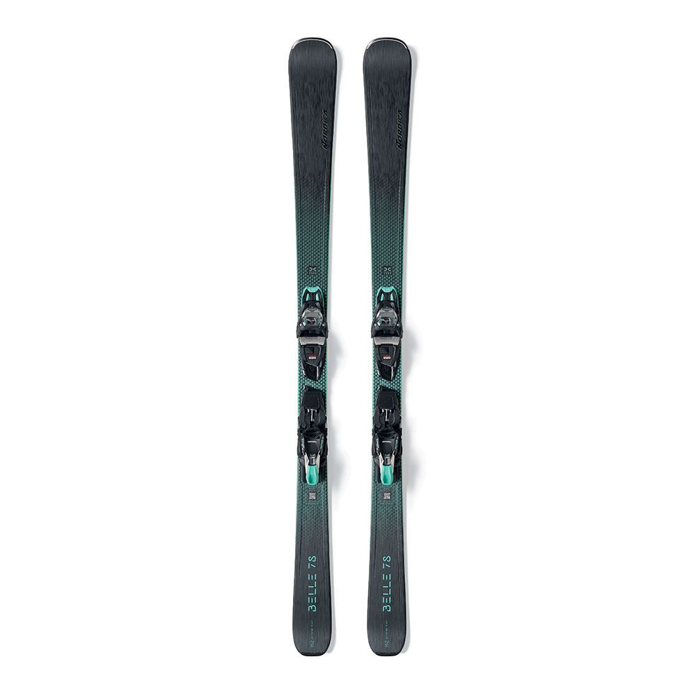 Nordica BELLE DC 78 - Skis all mountain + Fixatons TP2 LIGHT 11 FDT90 black/teal Femme black/teal/tbd