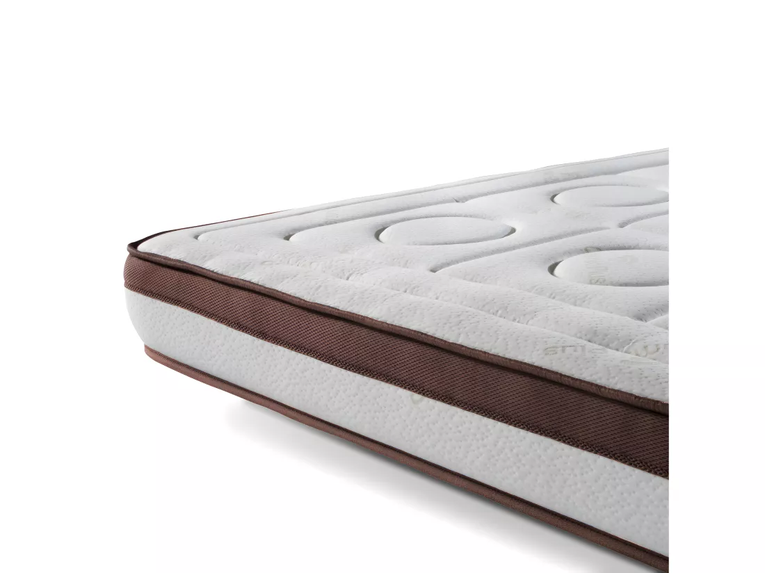 Matelas 160X200 extradoux 7 zones à mémoire de forme 21 cm - Toscana Deluxe - équilibré - Literie confort