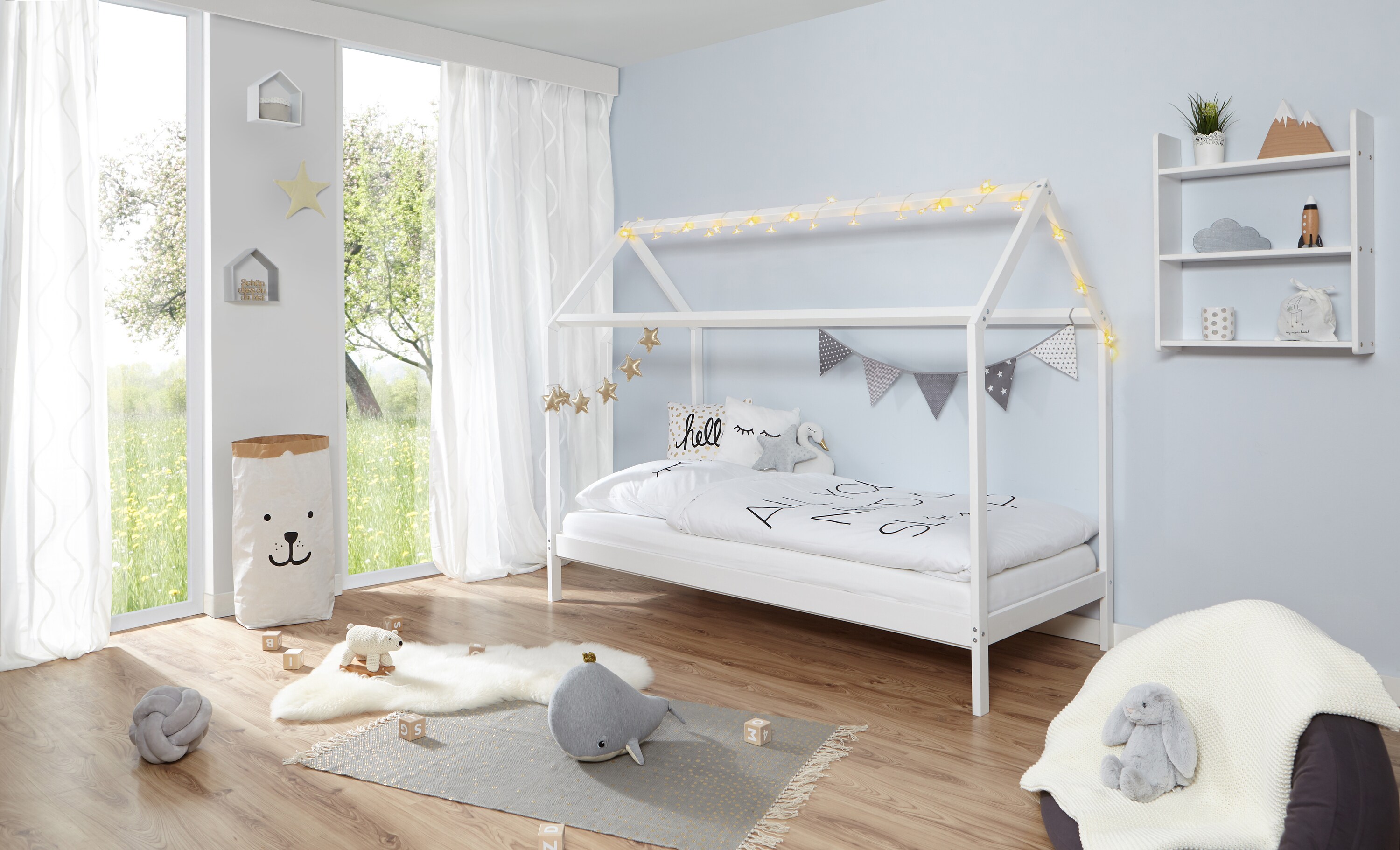 TiCAA Kinderbett Hausbett 