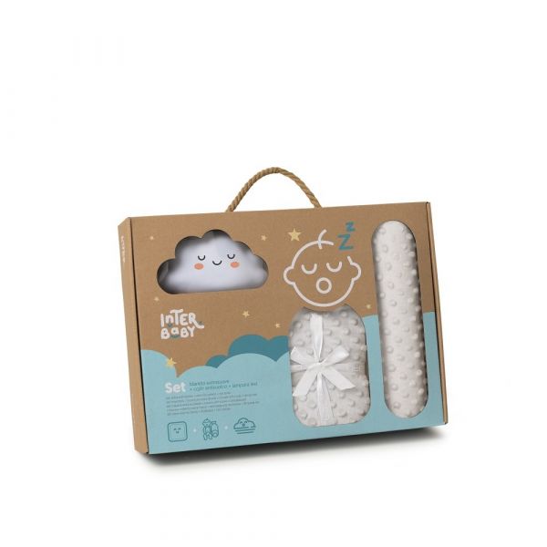 Interbaby Conjunto Manta   de Apoio   Lampada Cinza