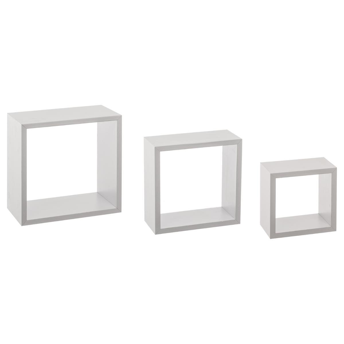 ETAGERE MURALE CUBE BLANC S 3 TAILLES