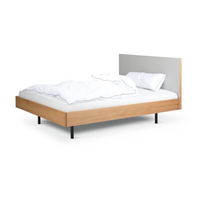 Bett Unidorm Grau, 140 × 200 cm