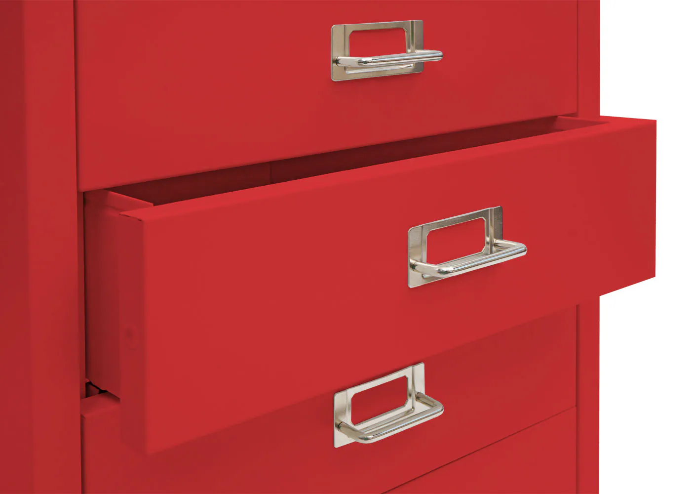Rollcontainer MCW-L49, Schubladenschrank Stahlschrank Aktenschrank, Metall 75x40x41cm 6 Schubladen ~ rot