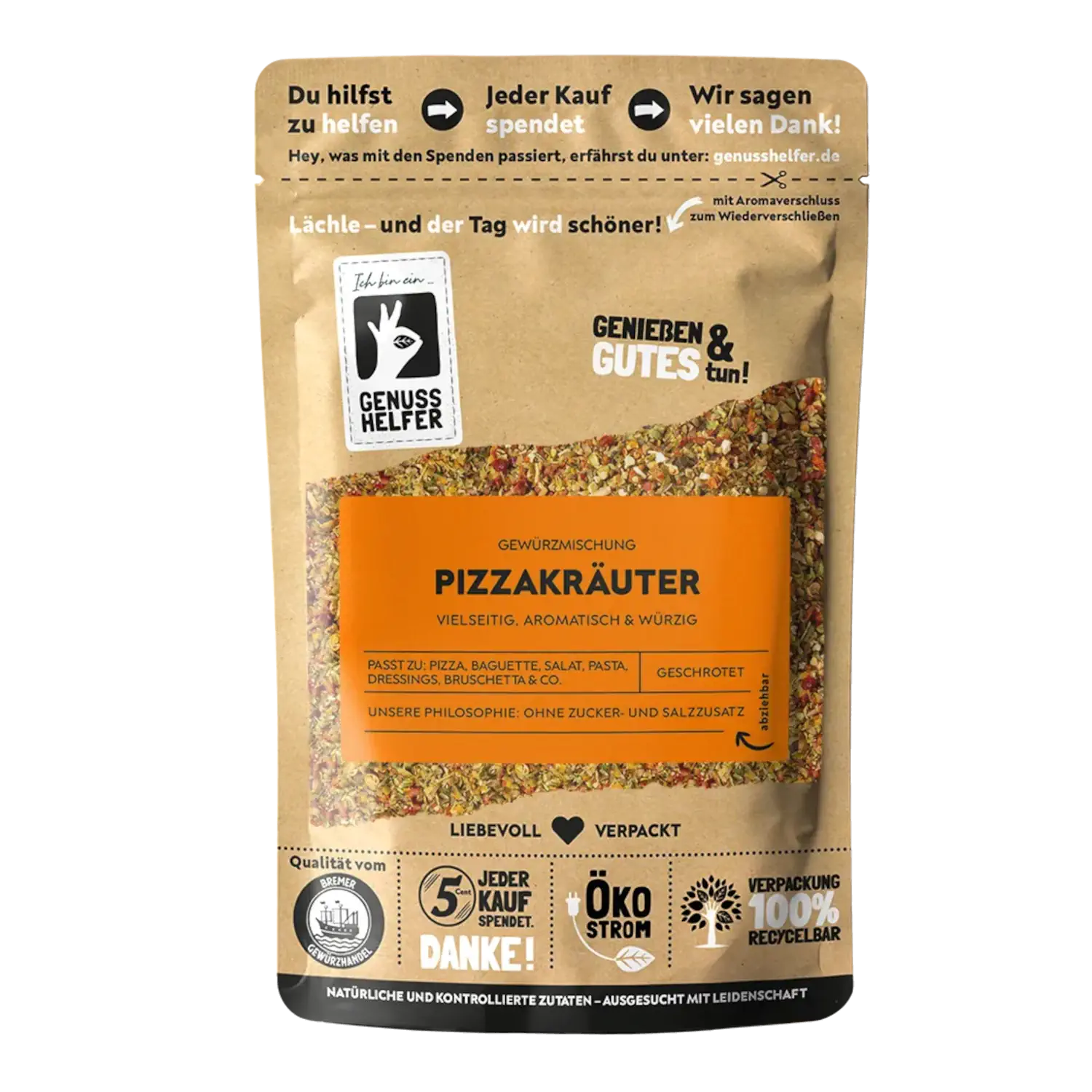 Pizzakräuter, geschrotet, 3er Pack