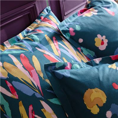 Linge de lit plumes colorées - BECQUET CRÉATION