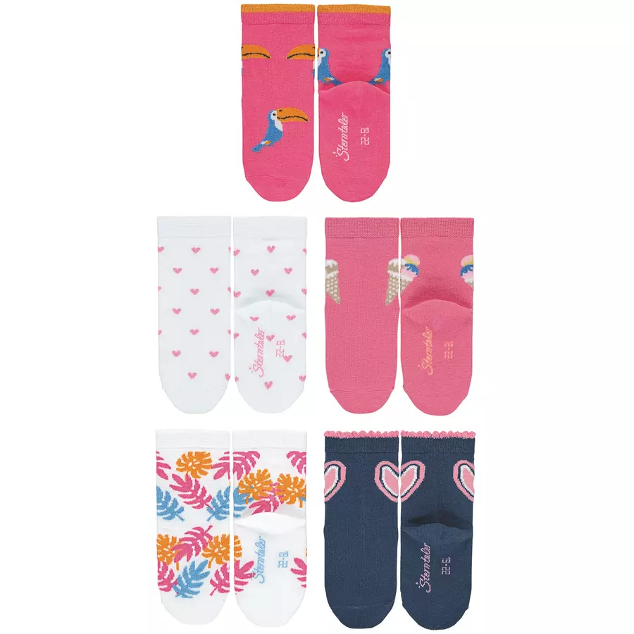Sterntaler Söckchen 5er-Pack Mädchen pink