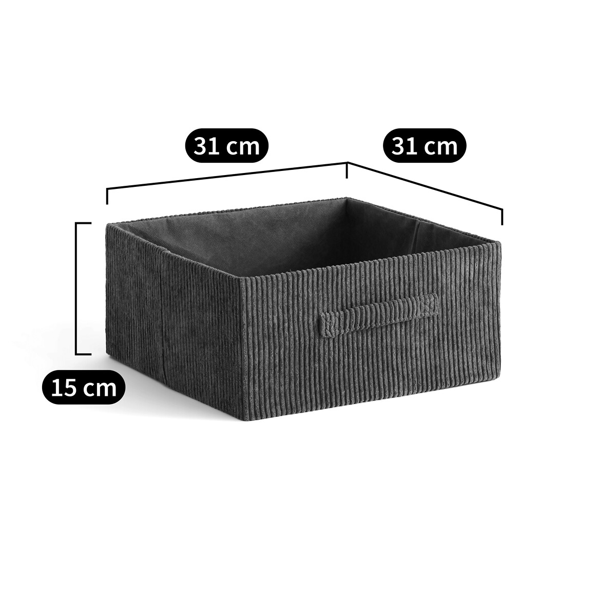 LA REDOUTE INTERIEURS<br>Opplooibare mand, geribd fluweel, Veloudo