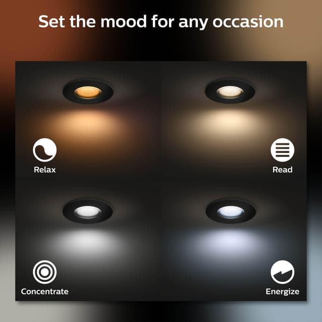 Philips Hue Xamento forsænkede spotlys 4,2 W, GU10