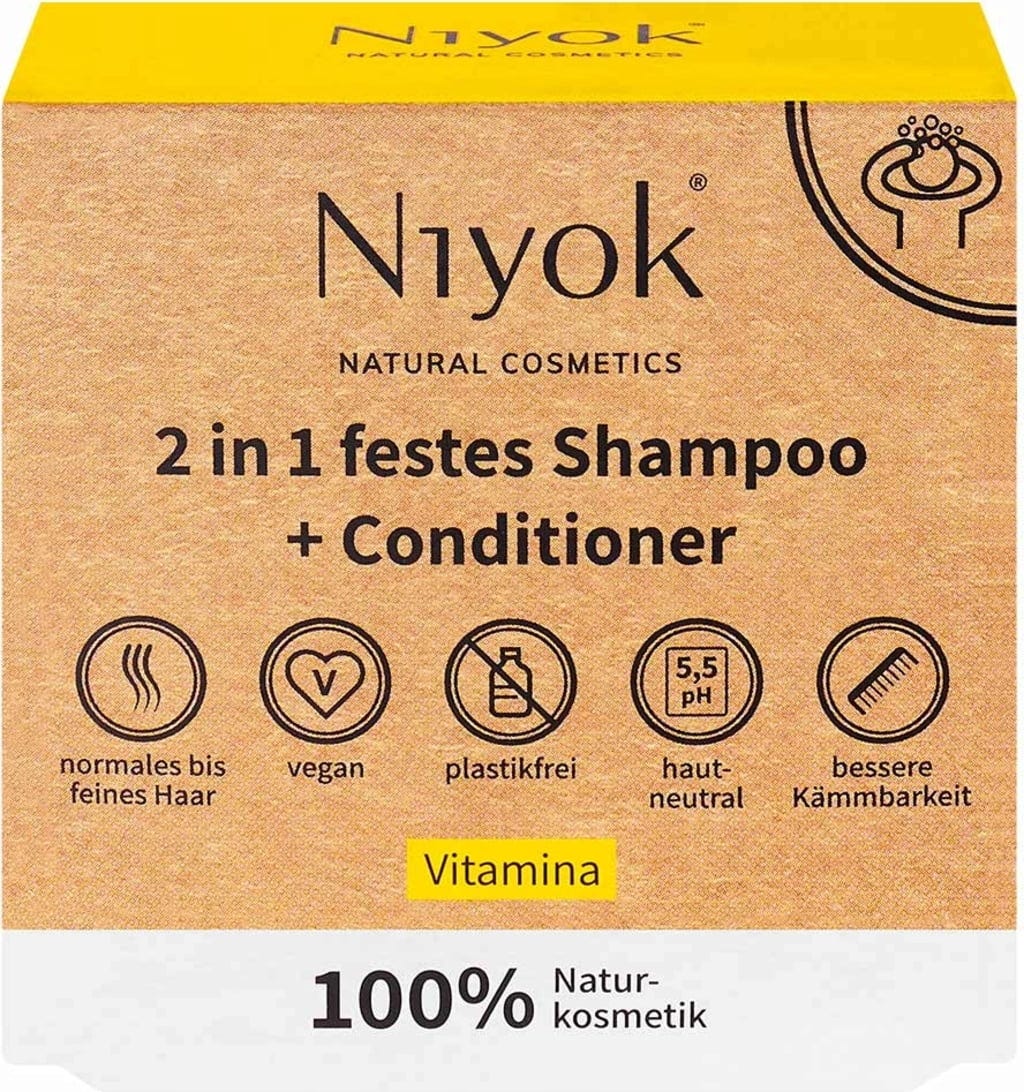 Niyok  Festes Shampoo+Conditioner, Vitamina (80 g)