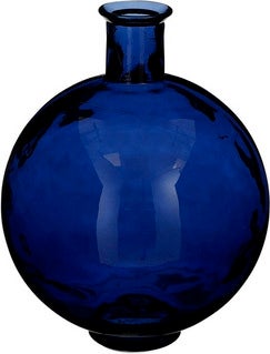 Mica Decorations vaas Qin blauw D 34 H 44 cm