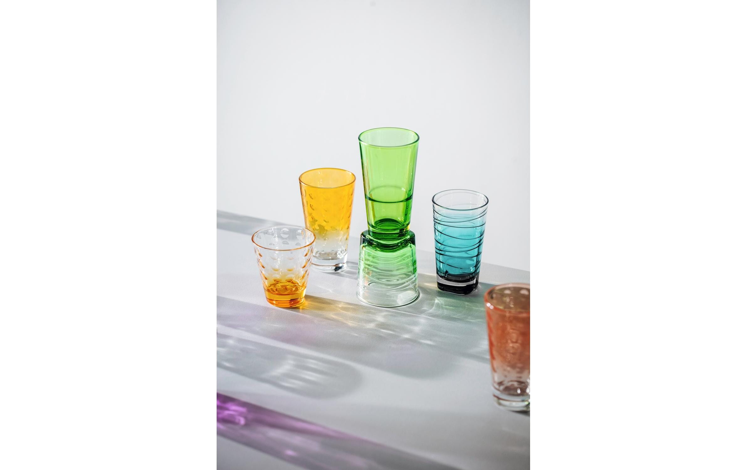 Trinkglas Vario Struttura 280 ml, 6 Stück, TürkisGläser-Set