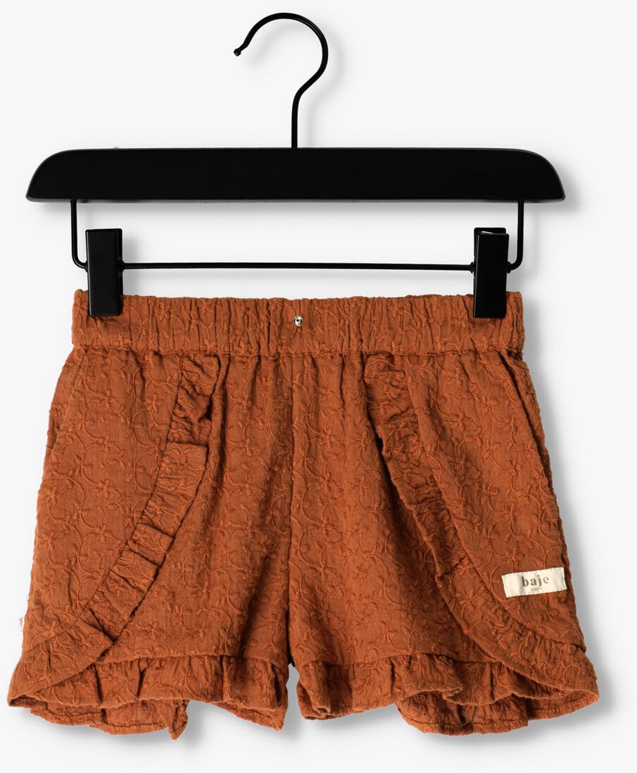 BAJE STUDIO camel baje studio shorts woven embro short