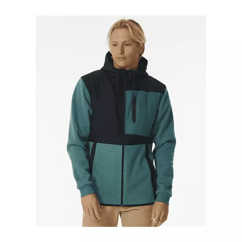 Sweat RIPCURL Anti Series Heatseeker Zip Thr Blue Green