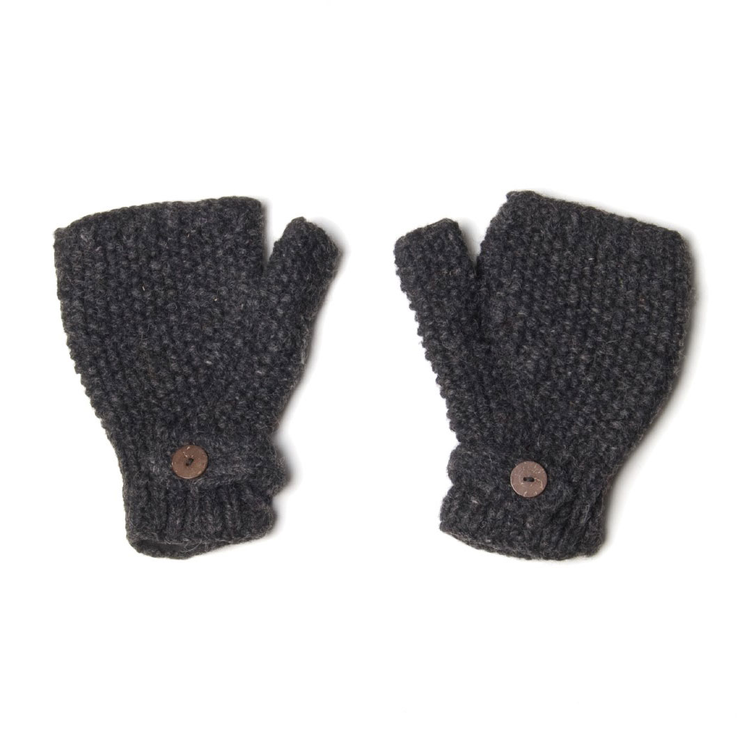 Handschuhe, anthrazit/grau, ohne Finger günstig bestellen