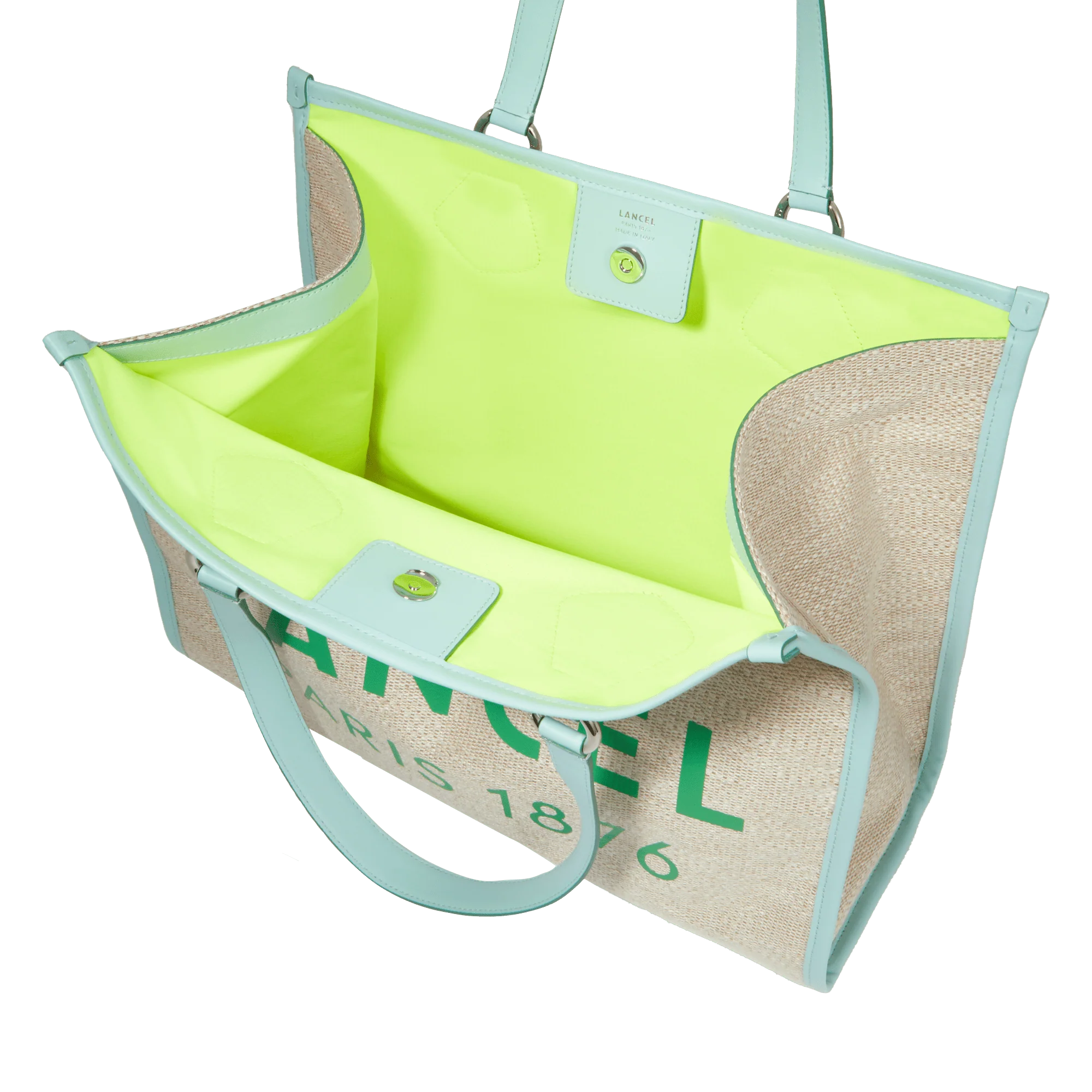 L tote Summer Tote-Naturel/Menthe