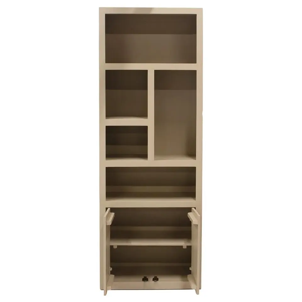 Wandkast Hardhout Beige - 80x45x220cm - Xander