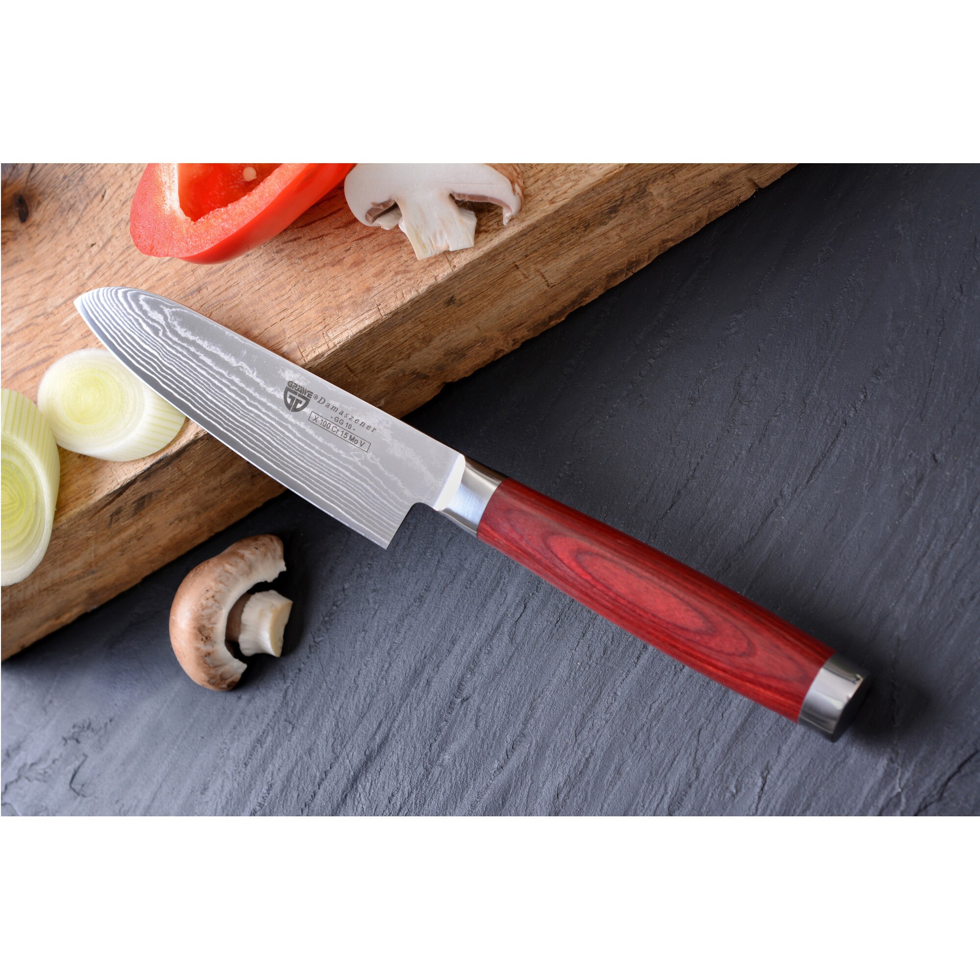 GRÄWE Damastmesser-Set RED-PAKKAWOOD