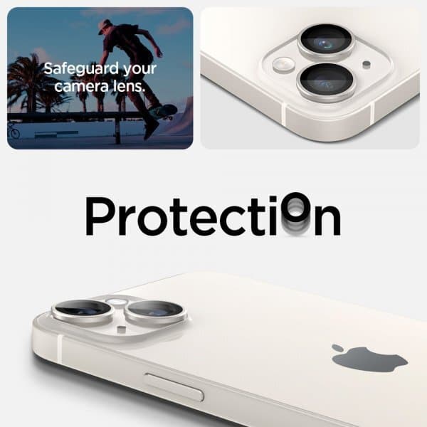 Spigen iPhone 14/iPhone 14 Plus Kameralinsebeskytter GLAS.tR EZ Fit Optik Pro Starlight 2-pak