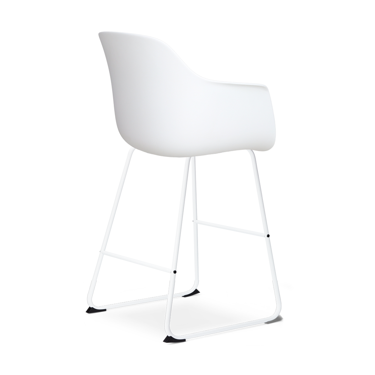 Barkruk Nino-Puk- wit onderstel - 65 cm - set van 2 Wit